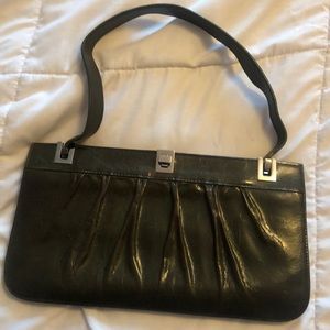 Authentic Sergio Rossi olive green clutch